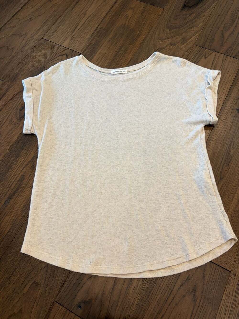 wasabi + mint Women's Short Sleeve Cuffed Knit Top, Size Small